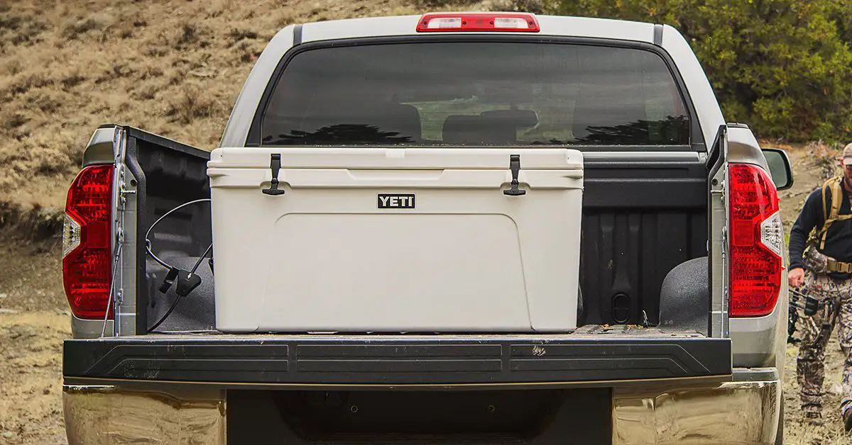 yeti-160-on-truck-tray - The Cooler Box