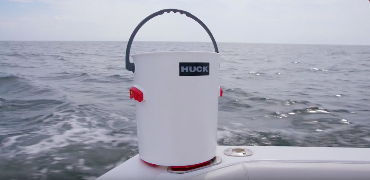 huckbucketwhitenonslipedgeofboat The Cooler Box