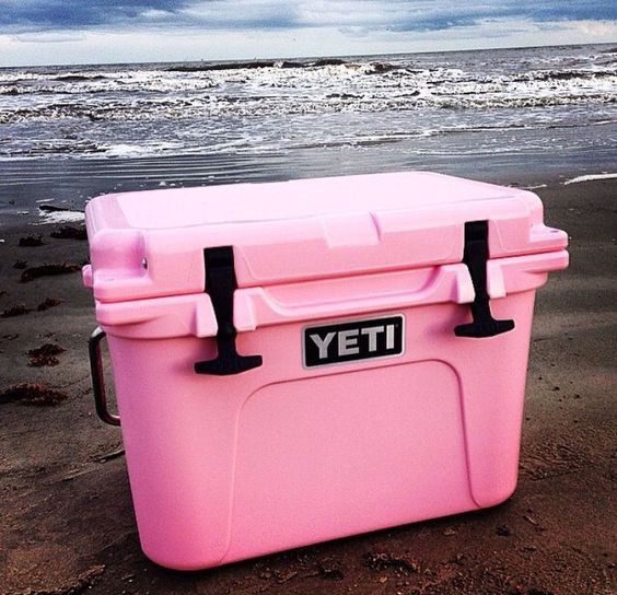 yeti-pink-cooler-beach - The Cooler Box